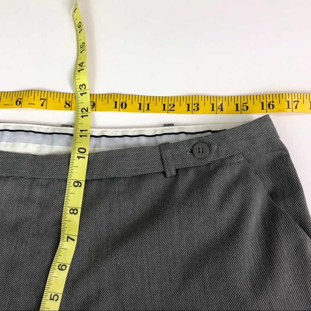 Worthington Light Gray Textured Dress Pants Sz 10 - Picture 6 of 7